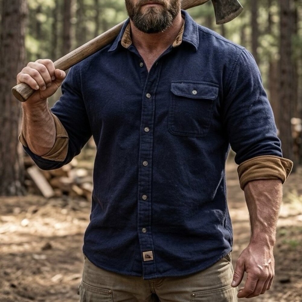 Legendary Whitetails Shirt Men's Sz M The Original Buck Camp Blue Flannel READ!